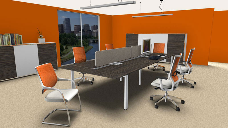 Esempio di colori caldi per ufficio